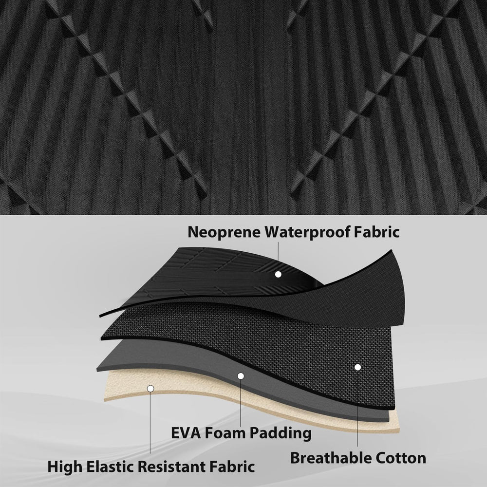 CAR PASS Waterproof Car seat covers Front Seats covers Neoprene Wetsuit, All-...