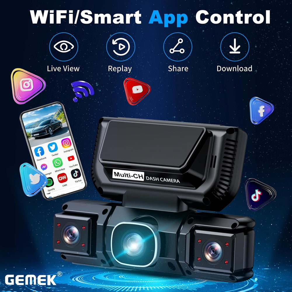 360 Degree View 4 Channel Dash Cam 5G WiFi & APP Control