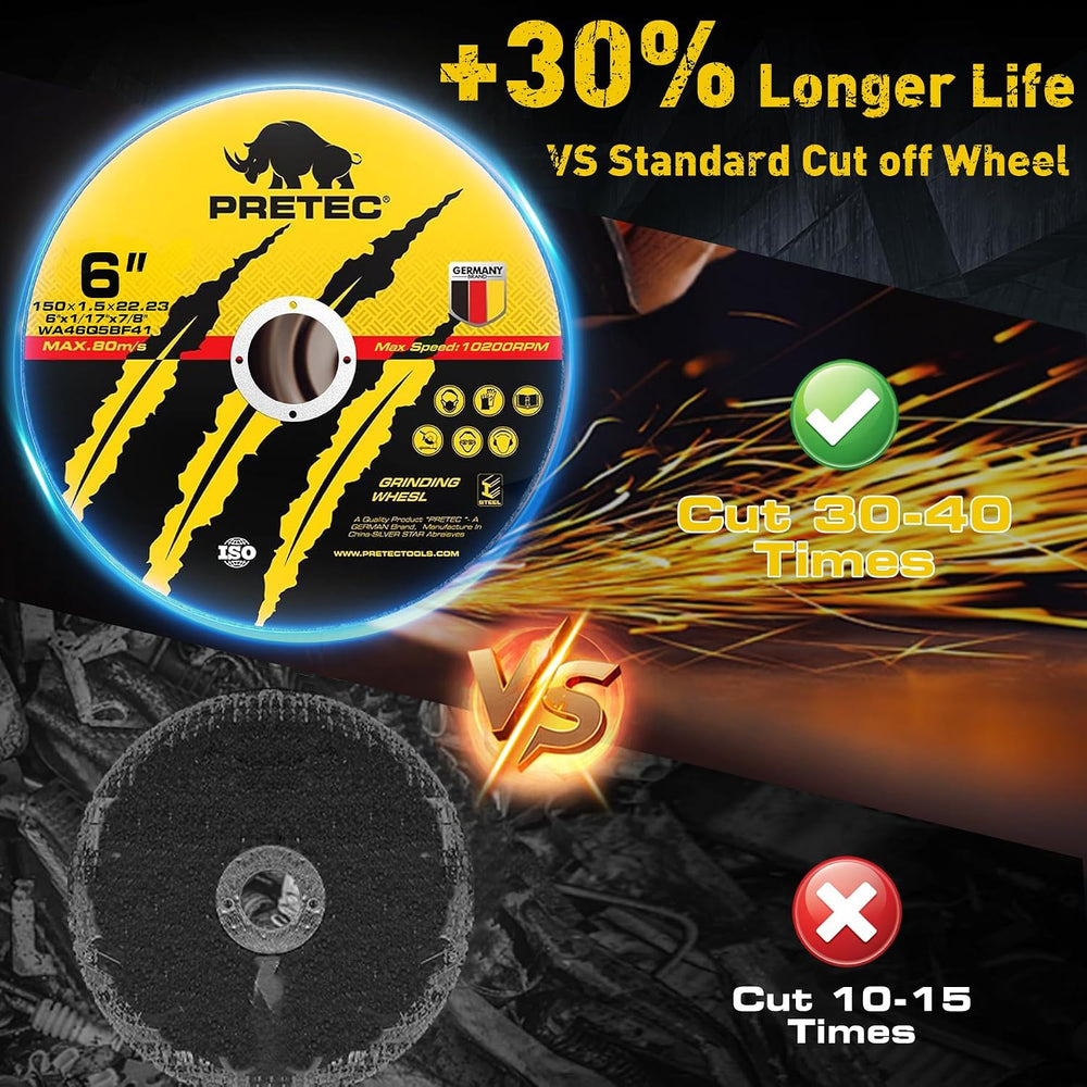 110 Pack Cut Off Wheels 6 Inch, Metal Cutting Wheel for Angle Grinder