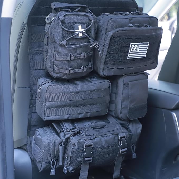 Universal Tactical Seat Back Organizer Vehicle Molle Panel Organizer Storage