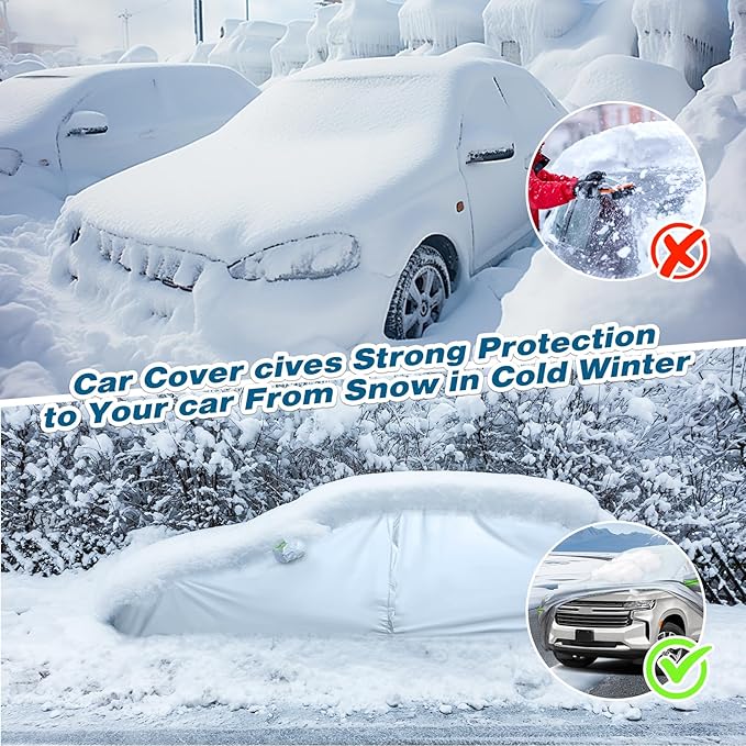 TUCAREST 6-Layers Premium Heavy Outdoor Pickup Full Car Cover Hard Shell Zipper