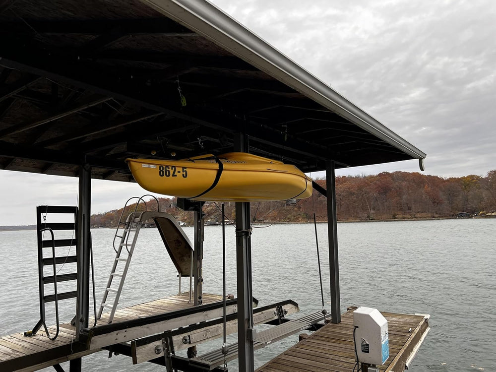 Tie Boss Kayak Hanger, Kayak Hoist & Overhead Garage Ceiling Storage System
