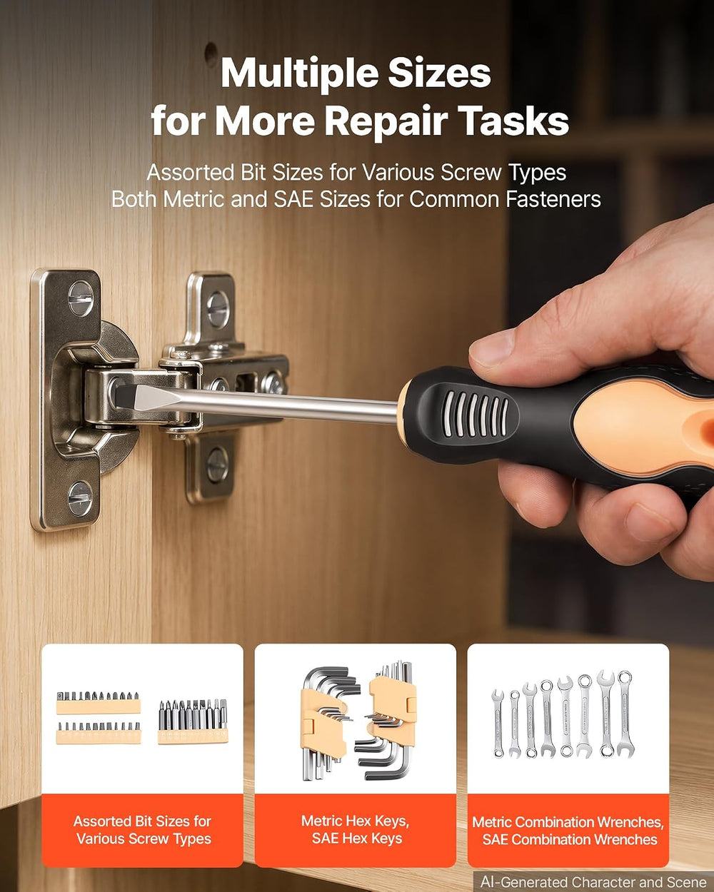 VEVOR 521-Piece Tool Set with 20V Cordless Power Drill, Rolling Tool Box