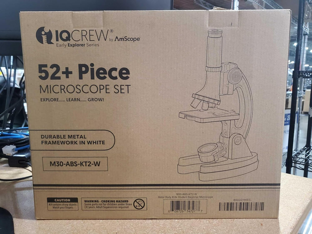 AmScope M30-ABS-KT2-W Beginner Microscope STEM Kit, White