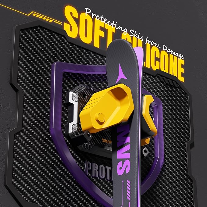 Ski & Snowboard Wall Rack for Garage Wall Fits Any Ski/board, Ski Wall Mo...