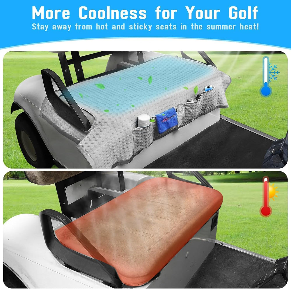 Golf Cart Seat Blanket Cooling Ice Silk Cover for EZGO Club Car Yamaha