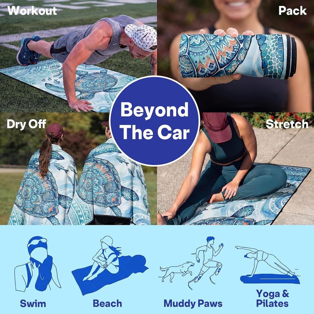 2 Pack Car Seat Towel Covers, Sweat-Proof Microfiber Seat Protectors for Gym,...