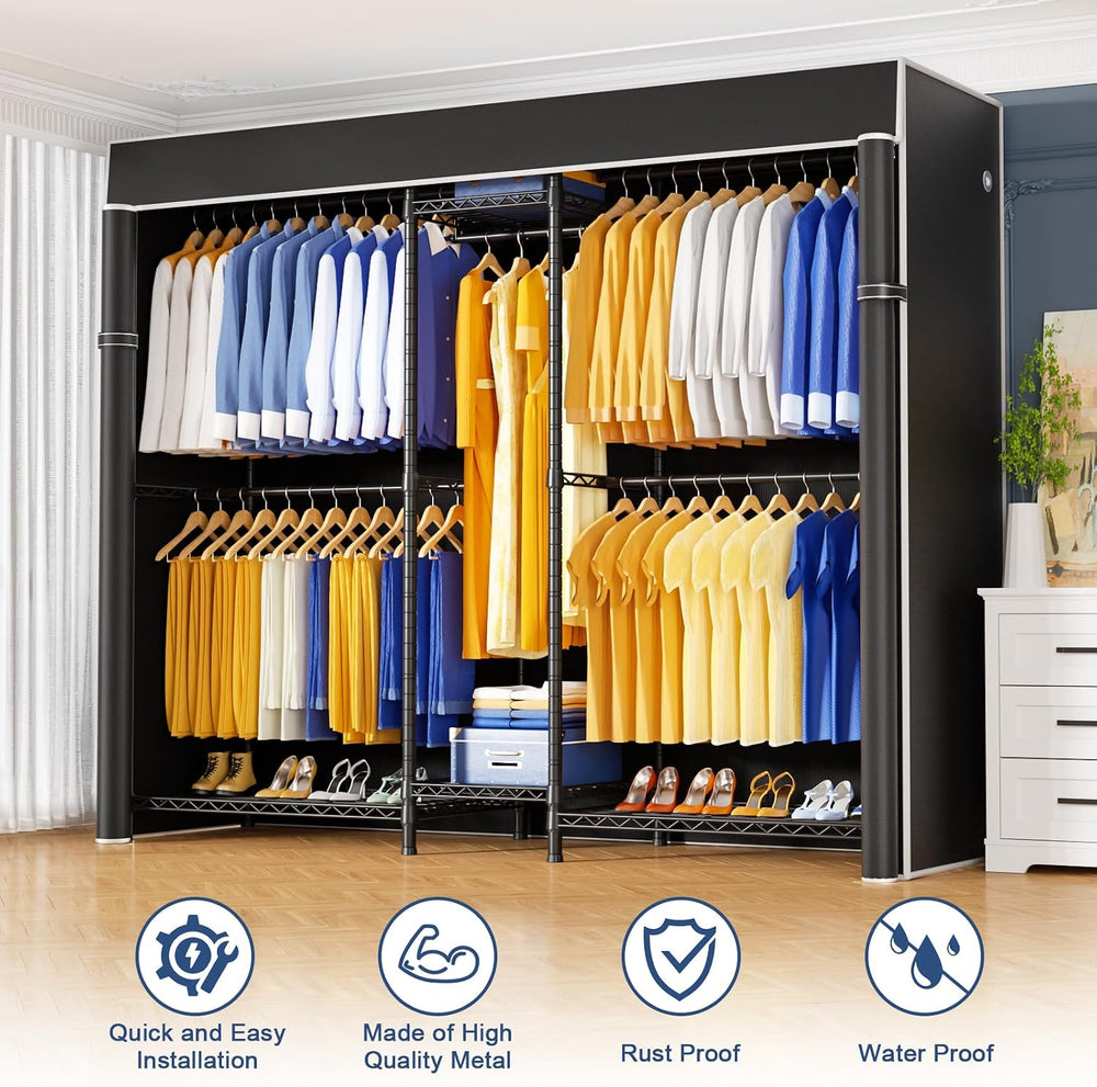 Ulif E12C Pro Heavy Duty Closet Organizer System，Freestanding Clothing Rack, ...