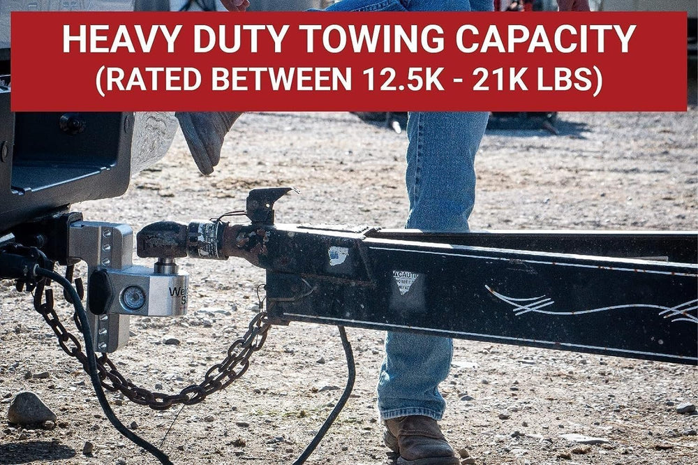 Weigh Safe Aluminum Trailer Hitch, 2" Receiver, 10" Drop, 2-Piece Lock