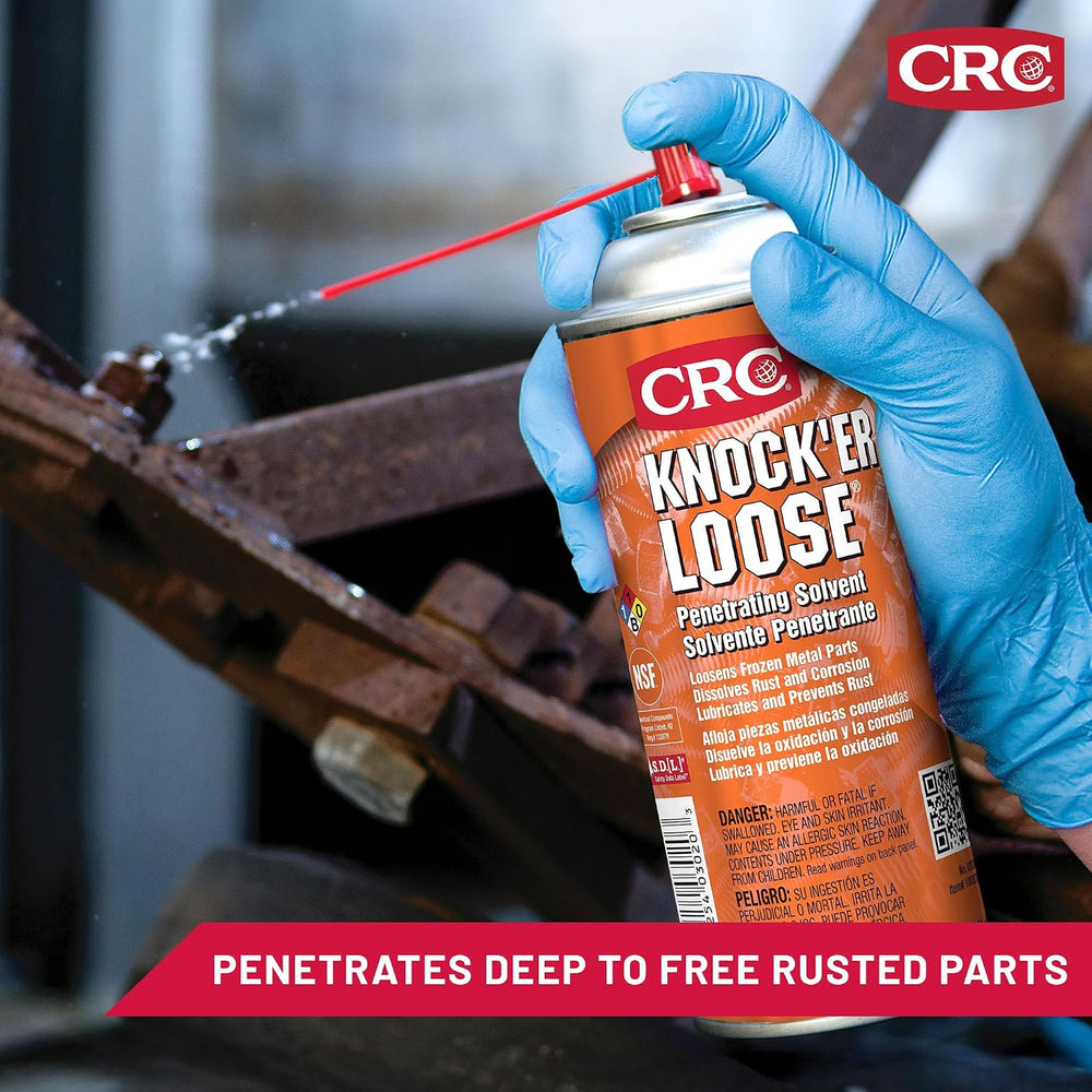 CRC Knock'er Loose Penetrating Solvent - Rusted Bolt Remover 13 oz, 12-Pack