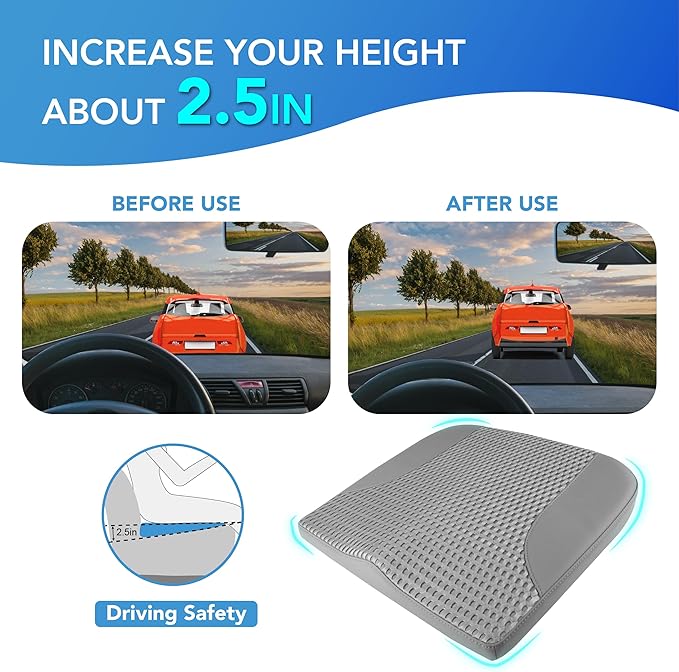 Car Seat Cushion, Comfortable Memory Foam Seat Pillow