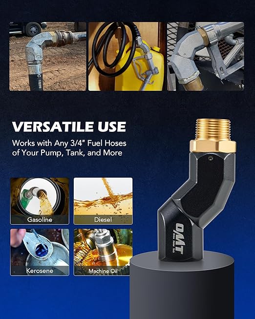Orion Motor Tech 2pcs 3/4" NPT Fuel Hose Nozzle Swivel Kit