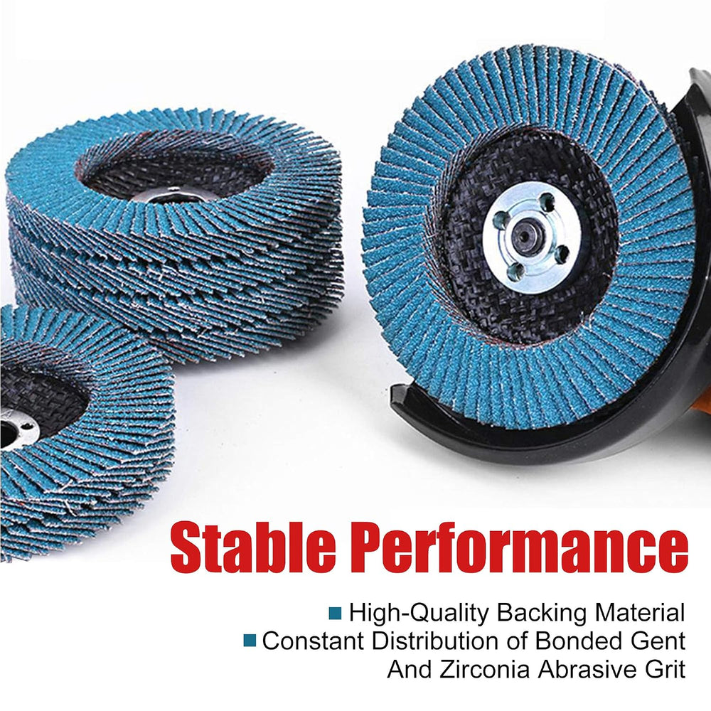 EZARC Zirconia Flap Discs 80 Grit, 4-1/2 x 7/8-Inch, Type 29, 50-Pack