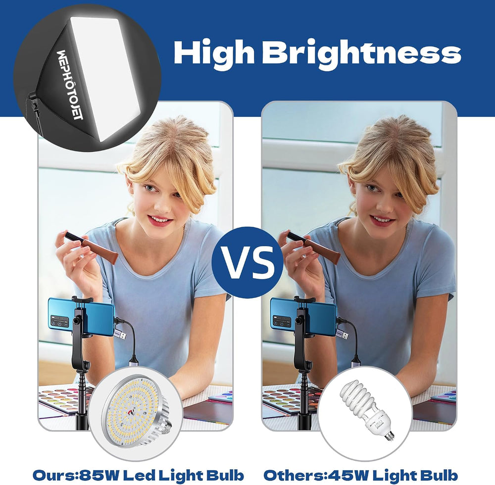 Photography Softboxes Kit with 8.6x10ft Backdrop Stands