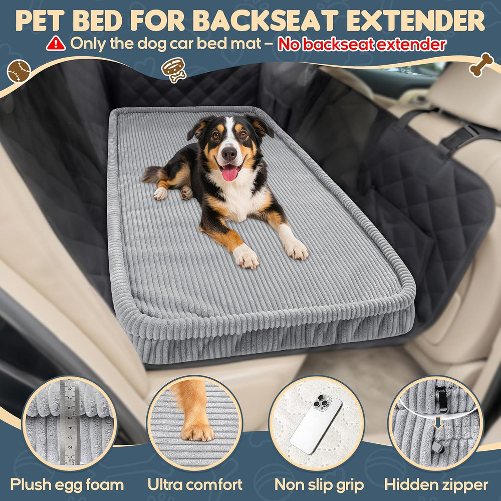 Dog Car Bed, Non-Slip Backseat Extender Pet Mat 50"x24.6"x2"