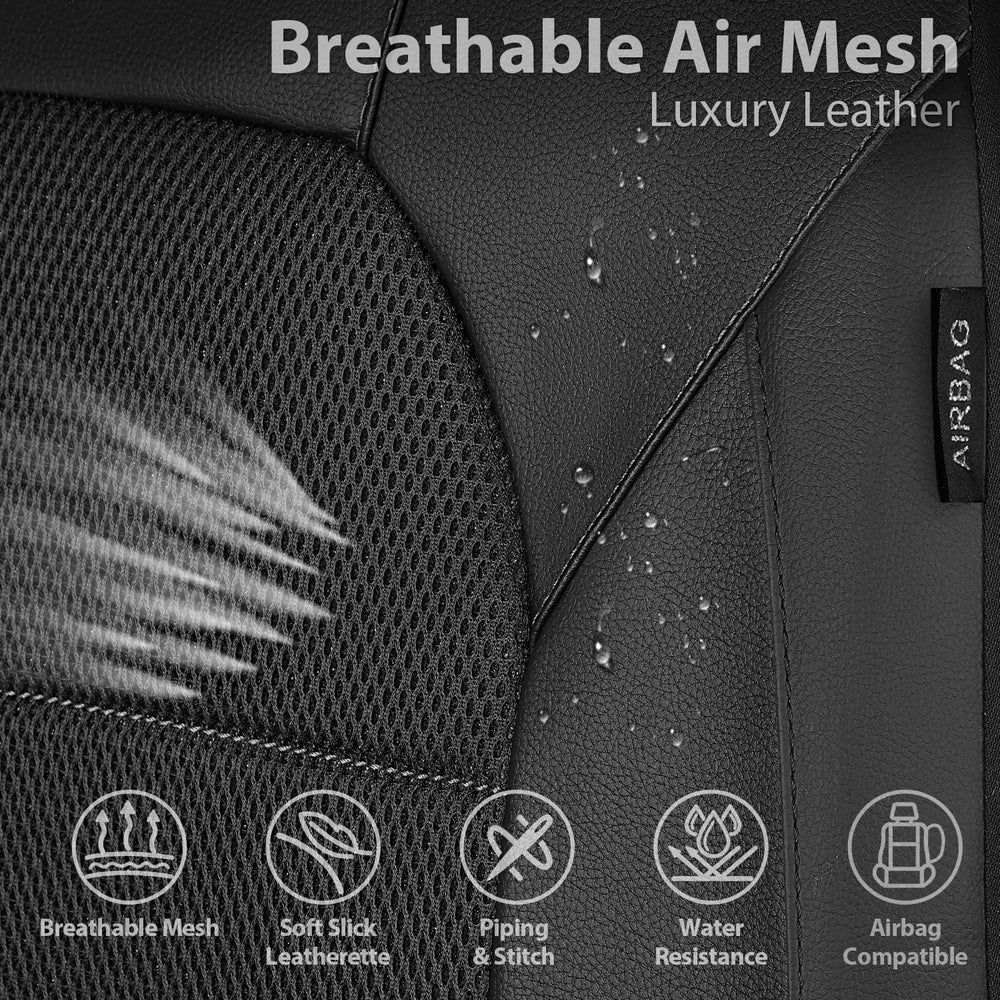 CAR PASS Universal Leather Two Front Seat Covers,Sport seat Covers fits Most ...