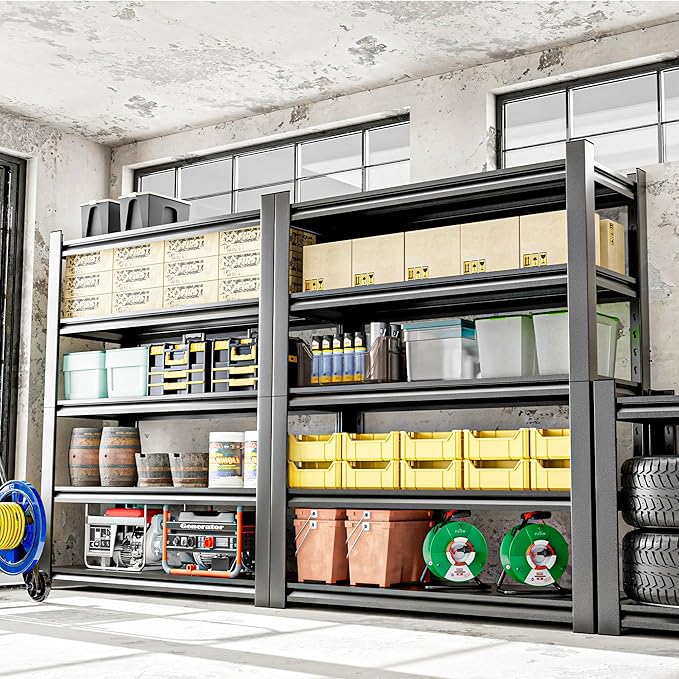 Metal Garage Storage Shelving Unit, 5-Tier Heavy Duty Adjustable Utility Shelves