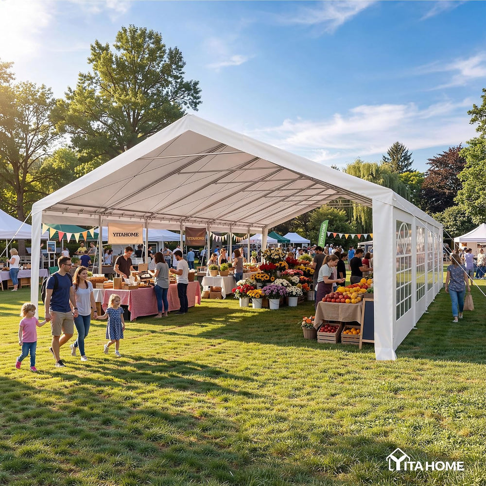 YITAHOME 20x50FT Party Tent Heavy Duty Wedding Tent Event Shelters