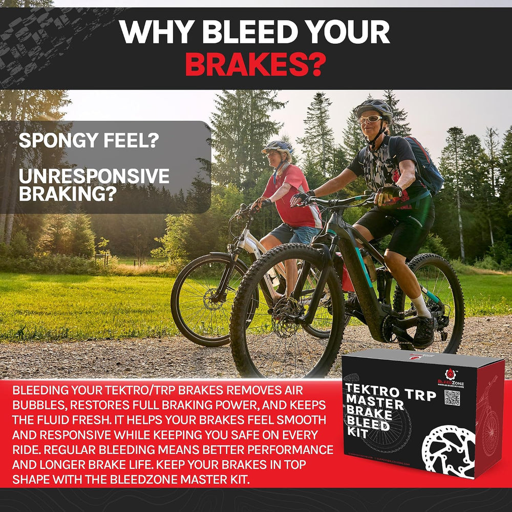 BleedZone Mineral Oil Brake Bleeder Kit Compatible with Tektro TRP, 100ml