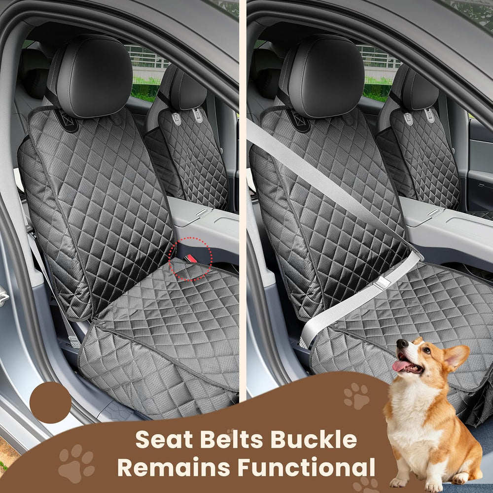 2 Pack Dog Car Seat Cover for Front Seat, Waterproof Car Seat Protector