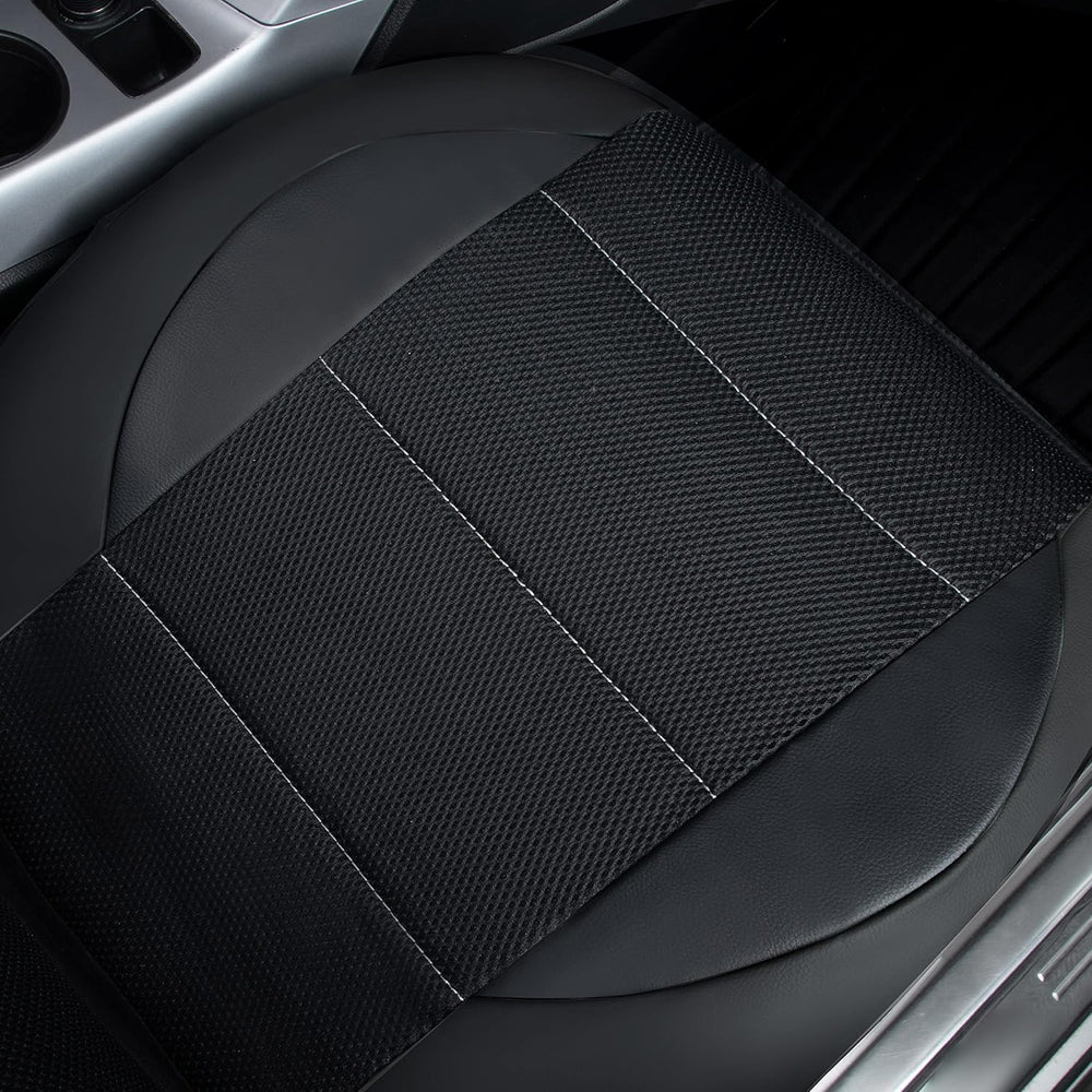 CAR PASS Universal Leather Two Front Seat Covers,Sport seat Covers fits Most ...