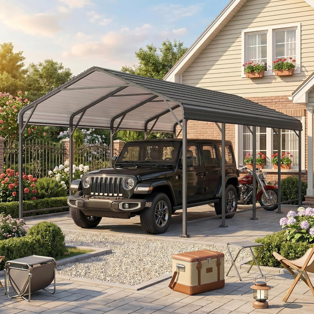 Wisteria Lane 12 x 20 FT Metal Carport, Heavy Duty Carport with Thicker Frame...