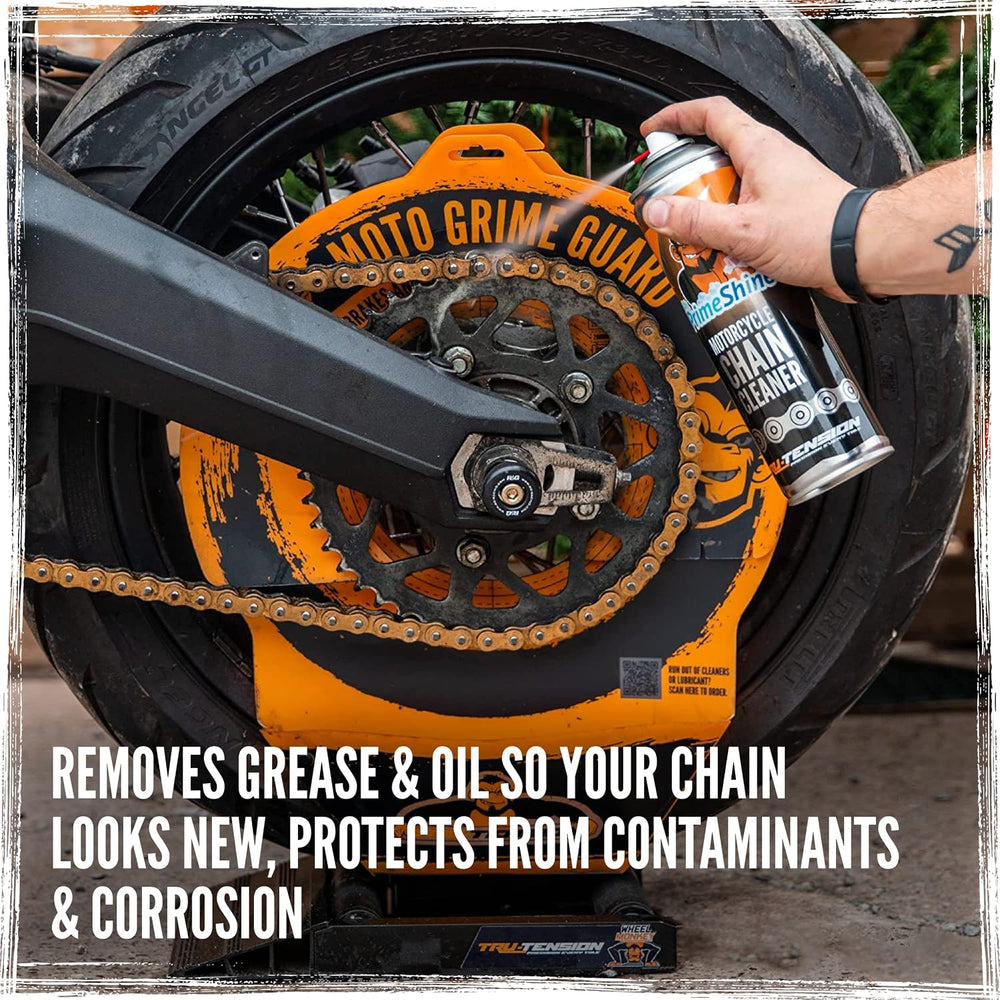 Tru-Tension | Moto Grime Guard Bundle | Chain Clean & Lube | Motorcycle T...