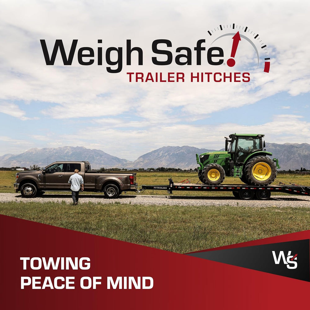 Weigh Safe Aluminum Trailer Hitch, 2" Receiver, 10" Drop, 2-Piece Lock