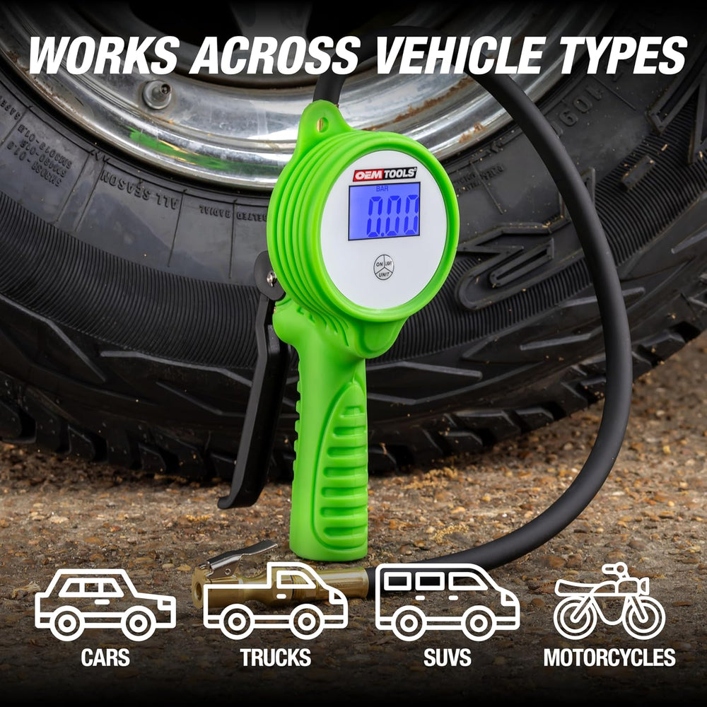 OEMTOOLS 24412 Digital Tire Inflator with Tire Pressure Gauge & LCD Display