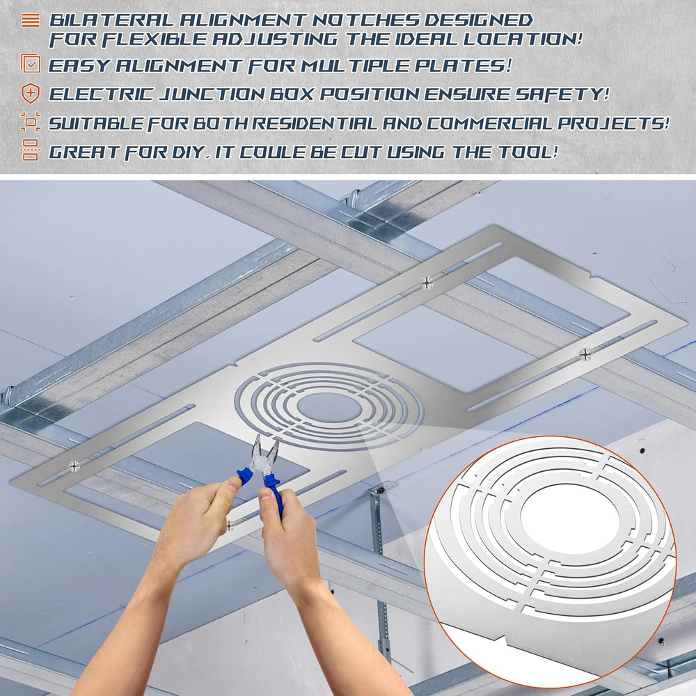 New Construction Mounting Plate, 36PC, 2-3-3.75-4-5-6 Inch, LED Recessed Ligh...
