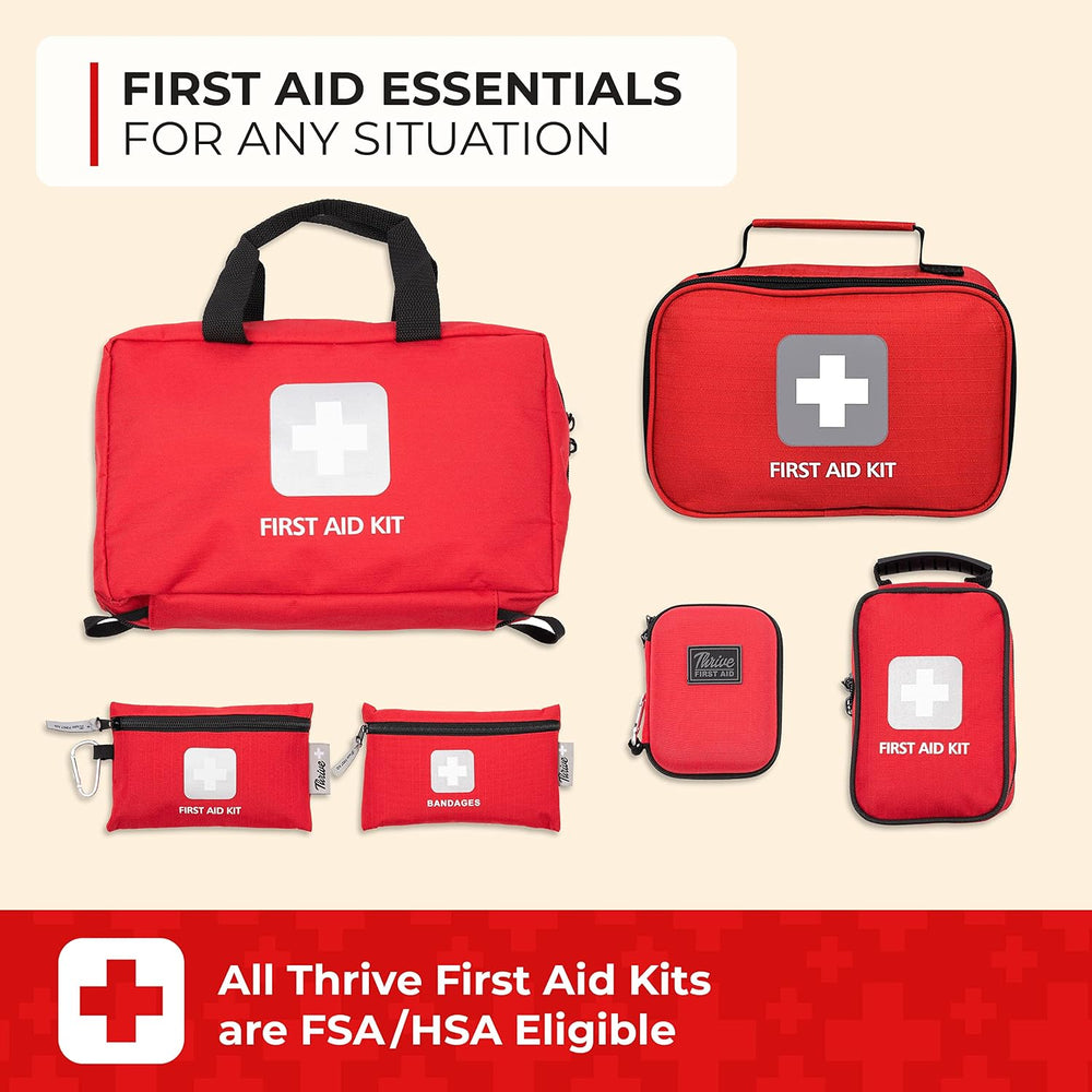 Thrive Home Essentials First Aid Kit (291 Pieces) - First Aid Bag with Multi-...