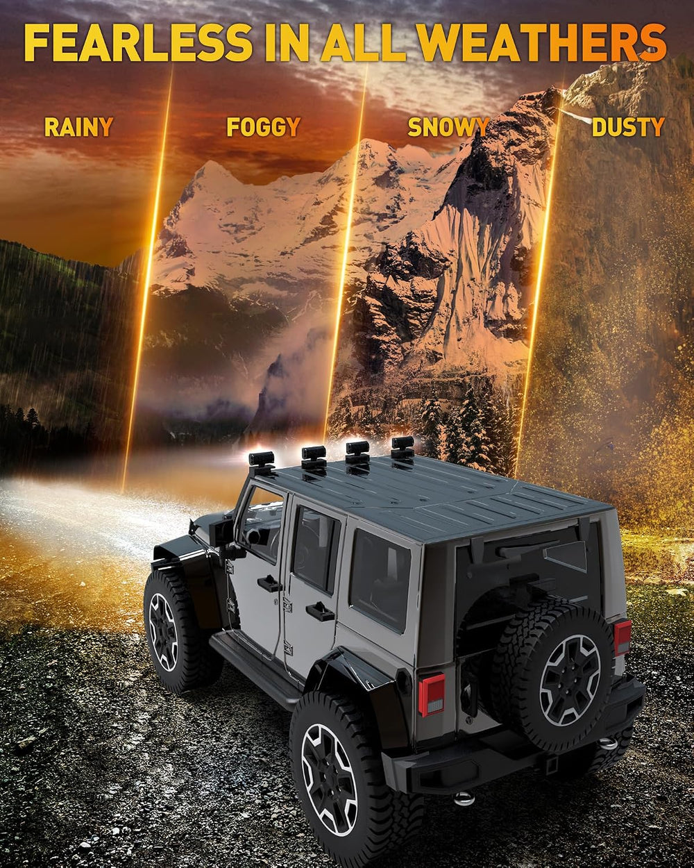 NAOEVO 7 Inch LED Light Bar, 3-Mode LED Pods/Fog Lights with 2-Lead Harness