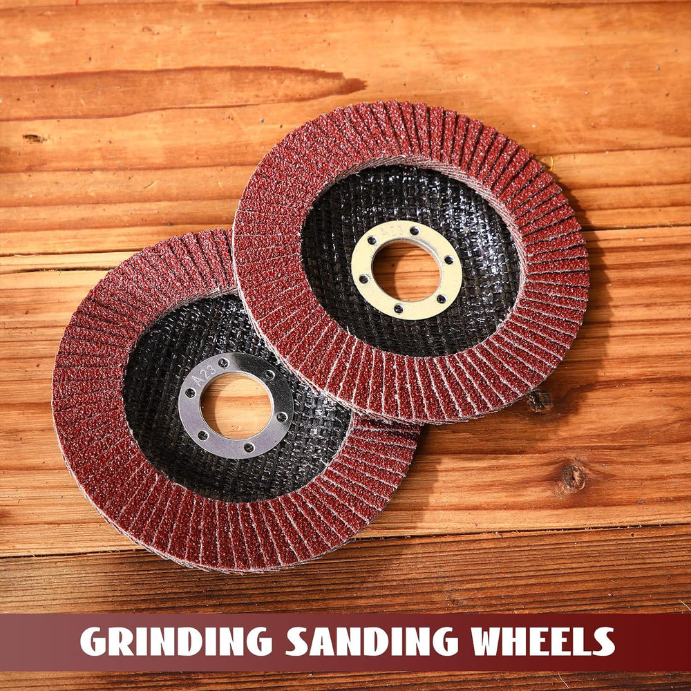 Landhoow 80 Pack Flap Discs 4 1/2 Inch for Angle Grinder 4.5 x 7/8 Inch Alumi...