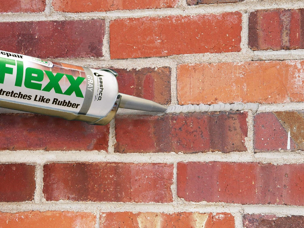 Sashco Mor-Flexx Mortar & Stucco Repair, Beige, 10.5 oz, 12 Pack
