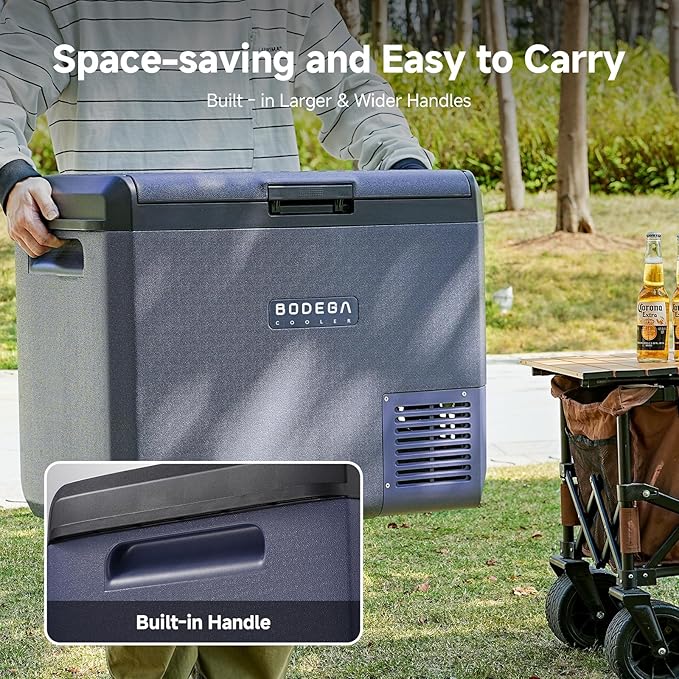 BODEGACOOLER 12v Car Refrigerator, 63QT IPX4 Waterproof Electric Cooler