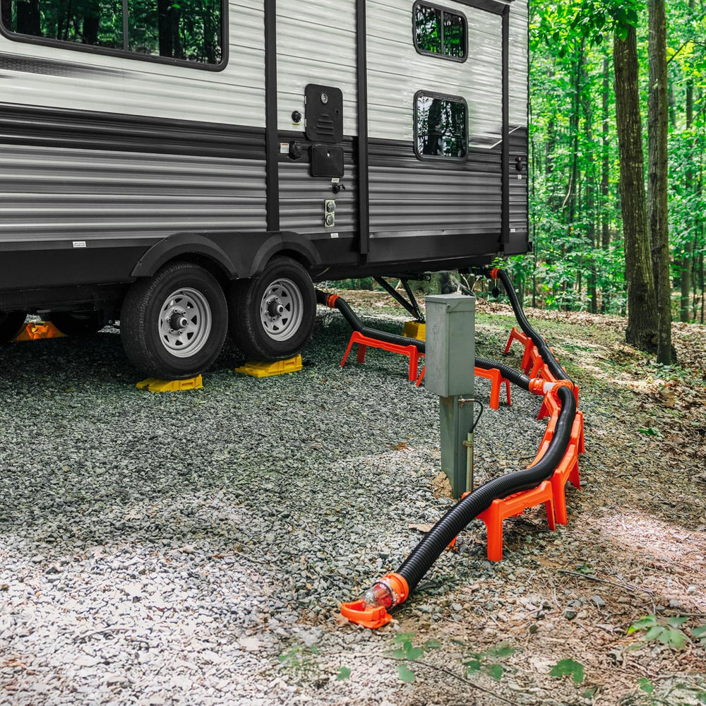 Camco Rhino RV Sewer Hose Support Kit - Extends Over Uneven Terrain for Easy ...